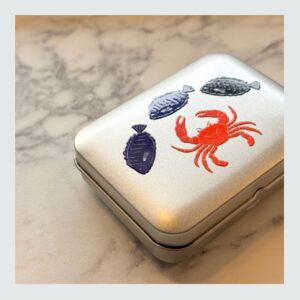 Aluminiumdose mit Krabbenmotiv-Kleinfischfang