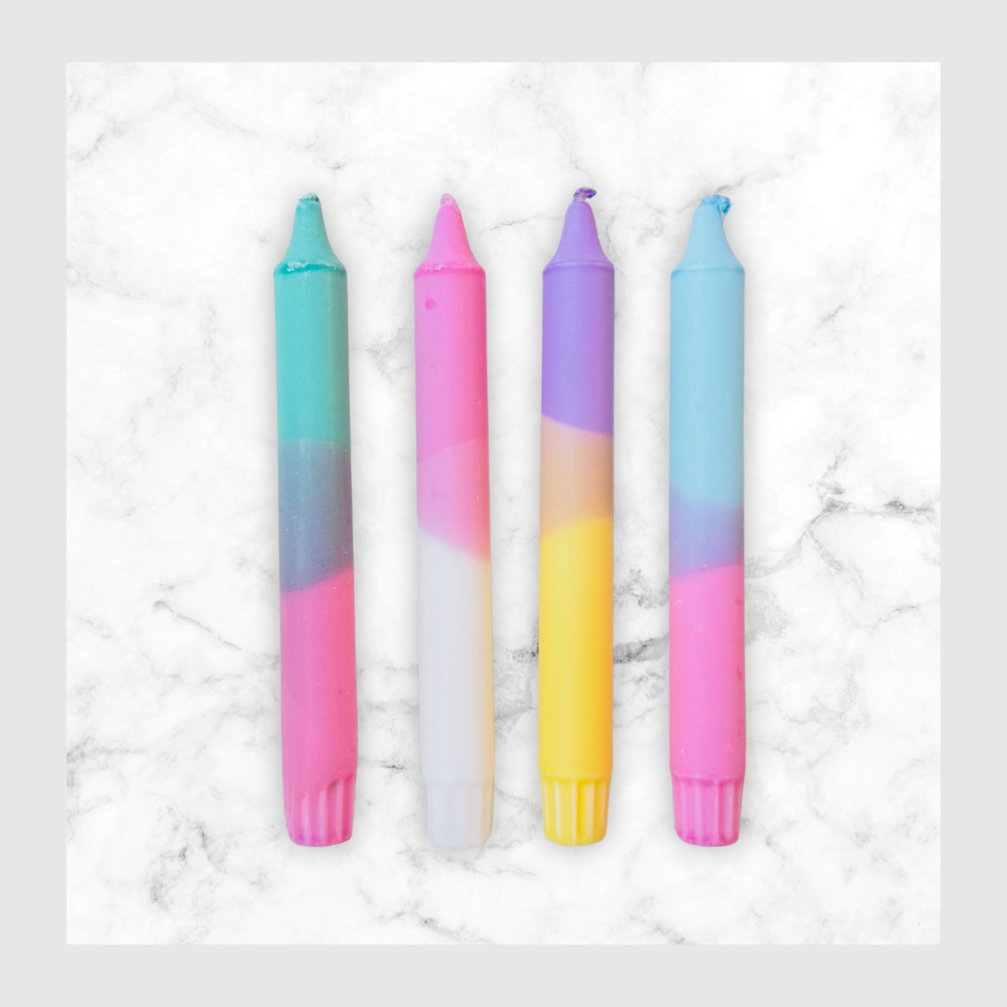 Pastel Candle "blue candy cream" – Bild 2