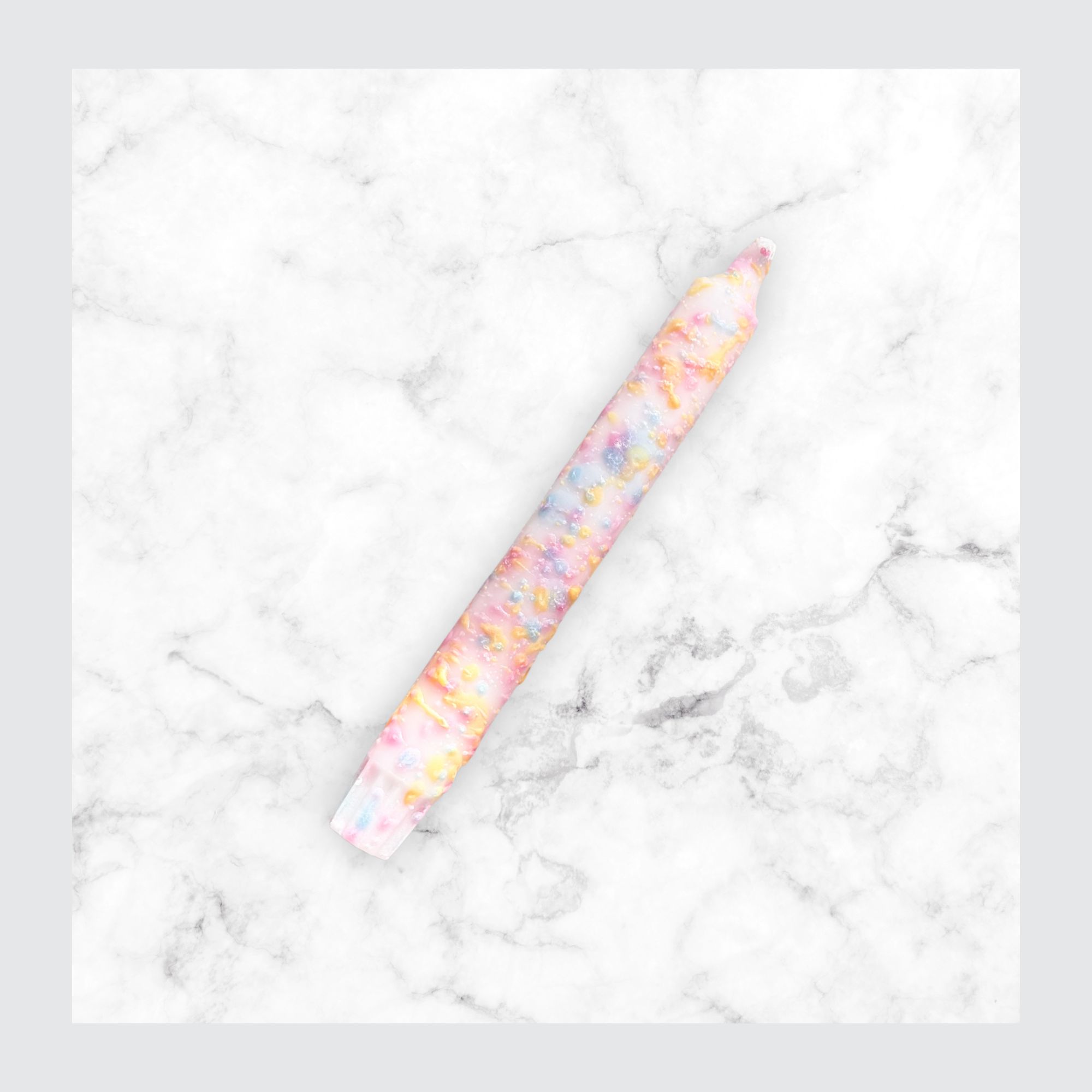 Pastel Candle "Rainbow Confetti"