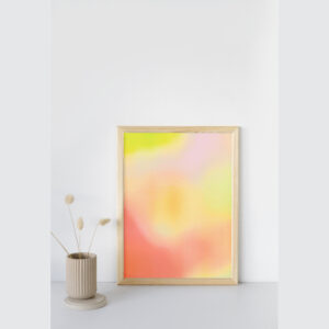 Risographie - Artprint Poster Happy Sunflower, DIN A3