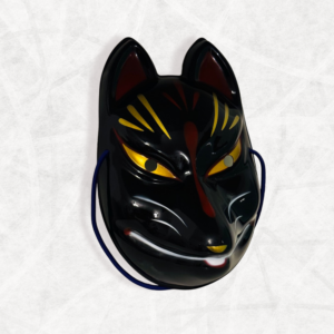 Maske Inari-Fuchs, Schwarz/ Kunststoff