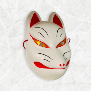 Maske Inari-Fuchs, weiß/ Kunststoff