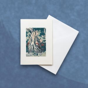 Klappkarte Ukiyo-e Hokusai „Wasserfall, Kurokami“