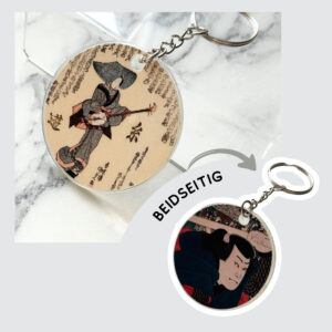 Acrylic Key Holder, Ukiyo-e, Streicherin & Miyamoto Musashi/ beidseitig