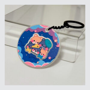 Acrylic Key Holder, Familie Hamster