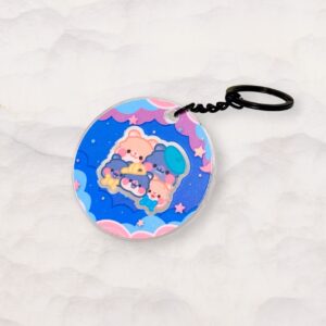 Acrylic Key Holder, Familie Hamster