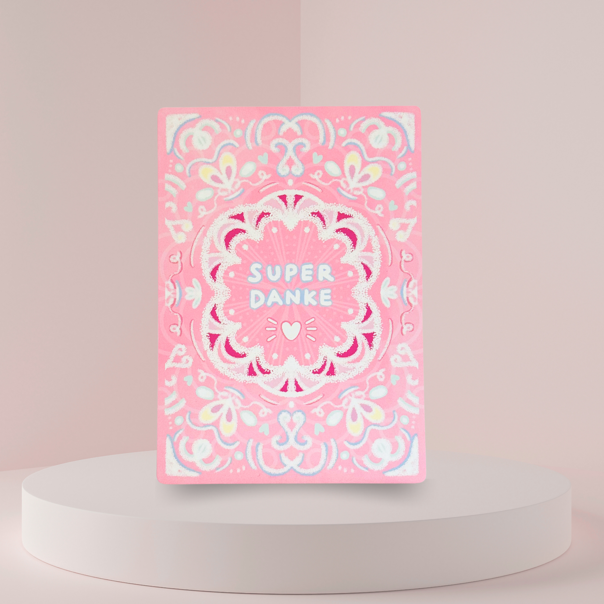 Postkarte Super Danke/ Naturkarton creme